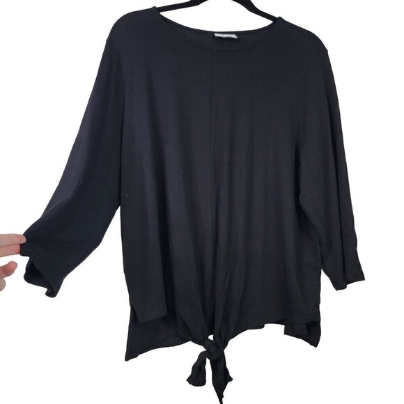 J. Jill Women's Cotton Modal 3/4 Sleev Knot Front Top Size XL - Picture 1 of 12